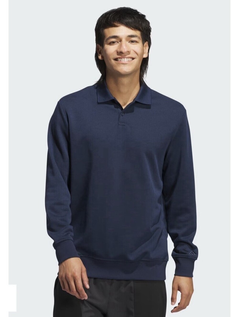 Adidas Golf Go-To Long Sleeve Polo Shirt Men’s M Navy Blue NWT